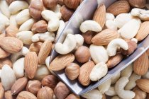 Assorted nuts scoop — Stock Photo