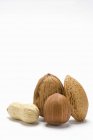 Peanut, walnut and almond — Stock Photo