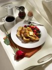 Breakfast Tray with Toast — Stock Photo