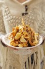 Fried pastry with honey — Stock Photo