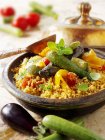 Couscous with fried vegetable — Stock Photo