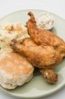 Chicken with mashed potato — Stock Photo