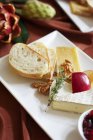 Сырная тарелка с орехами — стоковое фото