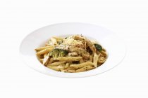 Penne pasta with chicken — Stock Photo