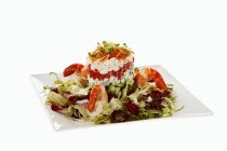 Tower of crab salad — Stock Photo