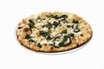 Spinach and feta pizza — Stock Photo