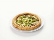 Duck and spring onion pizza — Stock Photo