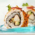 Lobster avocado sushi — Stock Photo