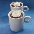 Chocolate Pudding with Whipped Cream — Stock Photo