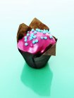 Muffin con glassa rosa — Foto stock
