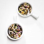 Ciotole di insalata di fagioli — Foto stock