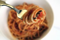 Спагетті з томатним соусом — стокове фото