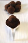 Trufas de chocolate artesanais — Fotografia de Stock