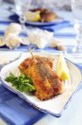 Stuffed and breaded fillets — Stock Photo