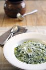 Spinach and parmesan risotto — Stock Photo