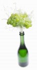 Брызги игристого вина из бутылки — стоковое фото