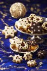 Truffle stars for Christmas — Stock Photo