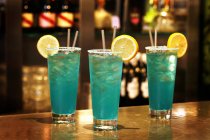 Blue Crush cocktails — Stock Photo