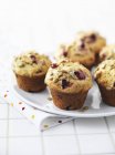 Cranberry muffins with sunflower seeds — Stock Photo