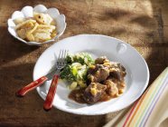 Beef ragout with cabbage — Stock Photo