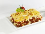 Lasagne with meat and tomato filling — Stock Photo