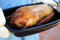 Stuffed roast goose — Stock Photo