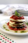 Aubergine parmigiana on plate — Stock Photo