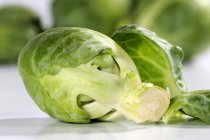Closeup view of green Brussels sprout — Stock Photo
