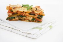 Portion of vegetable lasagne — Stock Photo