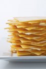 Stack of yellow cheese — Stock Photo