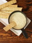 Cheese Fondue with Bread — Stock Photo