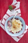 Bowl of rice pudding — Stock Photo