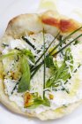Individual Pizza with Ricotta Cheese — Stock Photo