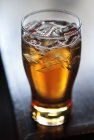 Glass of Beer with Ice Cubes — Stock Photo