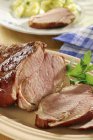 Carne di maiale arrosto affettata — Foto stock