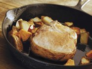 Fried Pork Chop and Potatoes — Stock Photo