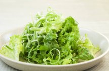 Vista ravvicinata dell'insalata verde con Vinaigrette — Foto stock