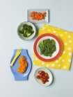 Assorted Vegetables in plates — Stock Photo