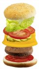 Rindfleisch-Burger bauen — Stockfoto