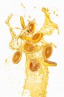 Splash de suco de laranja — Fotografia de Stock