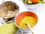 Reis mit Brokkoli und Karotten — Stockfoto