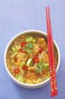 Asian Spicy noodle soup — Stock Photo