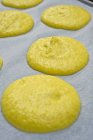 Piles of macaroon dough — Stock Photo