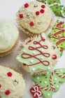 Vários cupcakes de Natal — Fotografia de Stock
