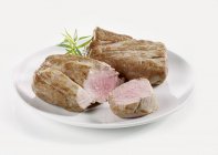 Roasted pork fillets — Stock Photo