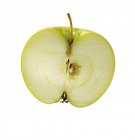 La mitad de la manzana verde fresca - foto de stock