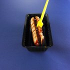 Швейцарський ковбаса з кетчупом — стокове фото