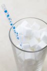 Glass Full of Sugar Cubes — Stock Photo