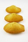 Three baked Madeleines — Stock Photo