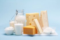 Vários produtos lácteos — Fotografia de Stock